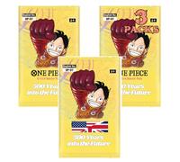 Confezione da 3 buste per carte One Piece Card Game OP-07 500 anni in The Future Booster con 12 carte per confezione, versione inglese, 3 confezioni booster