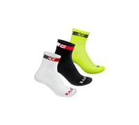 GripGrab Calze da ciclismo 3-Pack Tricolore Taglio corto Unisex EU 38-41 Bianco