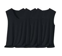 Confezione da 3 canottiere a compressione da uomo, casual, senza maniche, 3 pezzi, atletica con scollo a V, canotte per allenamento taglie forti, canotte da allenamento leggere, estive e ad