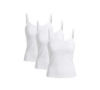 Confezione da 3 canottiere da donna in modal con spalline sottili, elasticizzate, basic, per l'uso quotidiano, comoda canotta aderente da combinare, canotta senza maniche per tutti i giorni e