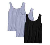 Confezione da 3 canottiere da uomo senza maniche, maglietta a compressione, traspirante, per allenamento, palestra, vestibilità muscolare, 3 pezzi 6, XXL