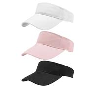 Confezione da 3 Cappelli Sportivi Cavi, Cappelli da Sole per Uomo E Donna, Cappelli per Protezione Solare, Cappelli da Tennis, Cappelli da Sole Regolabili, Accessori per Esterni