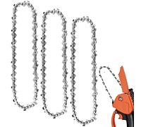 Confezione da 3 catene per motosega, catena: 25 cm, catene per motosega, 3/8 l, 40 maglie di trasmissione da 1,1 mm, catena a batteria a basso ritorno, compatibile con Einhell-GE-LC 18/25 Li (3)