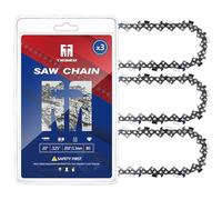 Confezione da 3 catene per motosega da 50,8 cm, 80 maglie di trasmissione, passo 0,325 cm, calibro 127 cm, adatta per Husqvarna 450 (Rancher), 545 (Rancher), 550 (XP), JONSERED 2050, 2050 Turbo MAKITA
