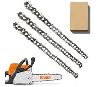Confezione da 3 catene per motosega per barra da 25 cm, 40 maglie, calibro 3/8" LP 0,50", catena di ricambio adatta per Bosch, Black & Decker, Makita, Ryobi e altre motoseghe