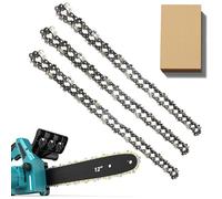 Confezione da 3 catene per motosega per barra da 30 cm, 3/8" LP 45 maglie di azionamento, calibro 109,2 cm, catena di ricambio adatta per Ryobi OCS1830, Bosch AKE 30 Li, Makita, Dewalt e altre