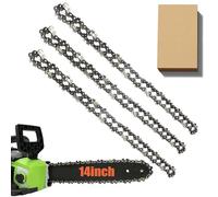 Confezione da 3 catene per motosega per barra da 35 cm, 3/8" LP 52 maglie, calibro 109,2 cm, catena di ricambio adatta per Makita DUC353, Bosch AKE35-19S, Einhell, Husqvarna, Oregon e altro ancora