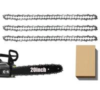Confezione da 3 catene per motosega per barra da 50 cm, 76 maglie, calibro 0,1 cm, passo 0,8 cm, catena di ricambio adatta per Timberpro 62CC, Hyundai e altre motoseghe