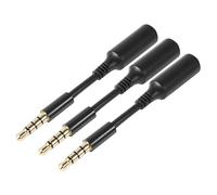 Confezione da 3 cavi di prolunga AUX da 3,5 mm per cuffie, da maschio a femmina, adattatore jack ausiliario per iPhone, iPod, iPad, smartphone, tablet, sistema di altoparlanti auto (7,6 cm)