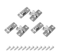 Confezione da 3 chiavistelli scorrevoli multiuso in acciaio inox a 90 gradi per porte e cancelli, con viti di fissaggio per cancelli e finestre