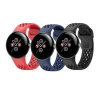 Confezione da 3 cinturini di ricambio in silicone per Google Pixel Watch 3 da 45 mm, per donne e uomini, impermeabili e traspiranti, regolabili, compatibili con Pixel Watch 3 (E, 3 pezzi)