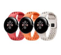 Confezione da 3 cinturini di ricambio in silicone per Google Pixel Watch 3 da 45 mm, per donne e uomini, impermeabili e traspiranti, regolabili, compatibili con Pixel Watch 3 (C, 3 pezzi)