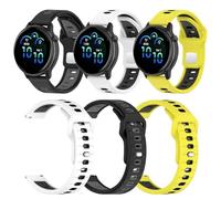 Confezione da 3 cinturini in morbido silicone compatibili con Garmin Vivoactive 6/5/3/3 music/forerunner 245, 20 mm, a sgancio rapido, regolabili, sportivi, traspiranti, per donne e uomini (D)
