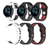 Confezione da 3 cinturini in morbido silicone compatibili con Garmin Vivoactive 6/5/3/3 music/forerunner 245, 20 mm, a sgancio rapido, regolabili, sportivi, traspiranti, per donne e uomini, cinturino