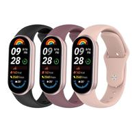 Confezione da 3 cinturini per orologio Xiaomi Smart Band 10/9/8, per donne e uomini, regolabili, senza spazi vuoti, in silicone traspirante, cinturini di ricambio adatti per Xiaomi Mi Band 10/9/8