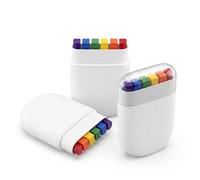 Confezione da 3 colori arcobaleno per il viso, colori per il viso con bandiera dell'orgoglio Gay Pride, pennello a strisce arcobaleno a strisce, trucco per festival e feste, con colori vivaci, per