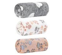 Confezione da 3 coperte per animali domestici, coperte per cuccioli, morbide e calde, in flanella, per animali domestici di piccole e medie dimensioni (76 x 53 cm)