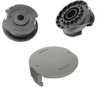 Confezione da 3 coperture e filo di ricambio per bobine per decespugliatore, compatibili con Bosch ART 23 SL 26 SL, EasyGrassCut 18, 23, 26, 18-230, 18-260
