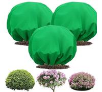 Confezione da 3 coperture invernali for piante con coulisse - Tessuto traspirante riutilizzabile antigelo for arbusti, cespugli e piante da esterno | Sacchi da giardino antigelo for climi freddi(1.9m)