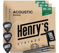 Confezione da 3 corde per chitarra western extra leggere, con manovella e 3 plettri e 3 corde extra E1 - corde per chitarra occidentale - corde per chitarra occidentale - Acoustic Guitar String Light