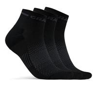 Confezione da 3 Craft CORE Dry Mid Socks (NERO) 37-39