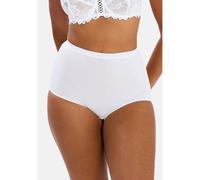 Sans Complexe - Simplement Coton - Set di 3 Slip a Vita Alta in Cotone Biologico - Donna - Bianco - 46
