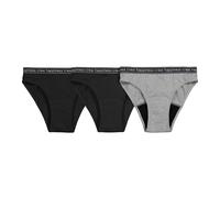 Confezione da 3 culotte mestruali, flusso medio Nero 14 anni - 156 cm Tinta unita