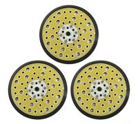 Confezione da 3 cuscinetti per levigatrice orbitale casuale da 15,2 cm, con 54 fori di supporto in PU a media densità 5/16 ganci filettati e disco abrasivo di ricambio per utensili elettrici