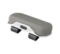 Confezione da 3 custodie portatili per occhiali da sole per aletta parasole e scatola portaoggetti in plastica ABS, colore nero e grigio, beige, accessori interni del veicolo (grigio)