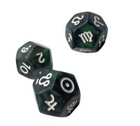 Confezione da 3 dadi colorati in resina per divinazione con finitura glitterata, per giochi di ruolo mistici e orientamenti, dadi professionali bilanciati per divinazione