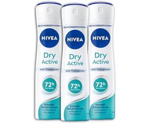 Confezione da 3 deodorante spray Nivea dry active anti transpirant deorant 3 x 150 ml