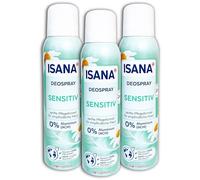 Confezione da 3 deodoranti ISANA DEOSPRAY SENSITIV 6 x 150 ml