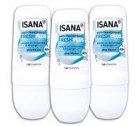 Confezione da 3 deodoranti ISANA Roll-on Fresh Plus, 3 x 50 ml