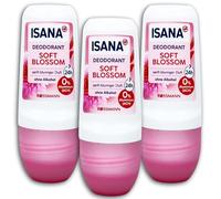 TOPDeal Confezione da 3 deodoranti ISANA Roll-on Soft Blossom deodorante roll-on 3 x 50 ml