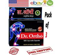 Confezione da 3 Dr. Ortho 100% Ayurvedici (30 capsule ciascuna) per dolori ar...