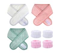 Confezione Da 3 Elastici Per Capelli Per Il Lavaggio Del Viso E 2 Paia Di Braccialetti Per Il Lavaggio Del Viso, Elastici Per Capelli Da Donna, Elastici Per Capelli Elastici