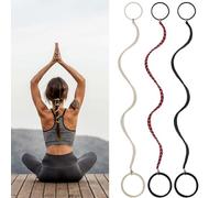 Confezione da 3 elastici per coda di cavallo da 40,6 cm, elastici per capelli sportivi, elastici per capelli a spirale, non danneggiano la coda di cavallo, resistenti e intrecciati, per acqua del