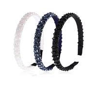 Confezione Da 3 Fasce Di Cristallo, Fasce Scintillanti, Fasce Eleganti, Fasce Da Donna, Fasce Di Perle, Accessori Di Abbigliamento