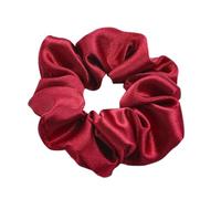 Confezione da 3 fasce elastiche per capelli in raso da donna, per coda di cavallo, accessori per capelli per donne e ragazze, da indossare tutti i giorni, rosso vino
