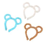 Confezione da 3 fasce per capelli con orecchie di orso in peluche per incontri a tema anime, per donne, Natale per donne
