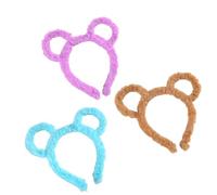 Confezione da 3 fasce per capelli con orecchie di orso in peluche per incontri a tema anime, per donne, Natale per donne