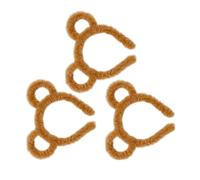Confezione da 3 fasce per capelli con orecchie di orso in peluche per incontri a tema anime, per donne, Natale per donne