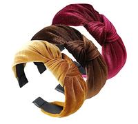 Confezione da 3 fasce per capelli da donna annodate elastiche per capelli, accessori per capelli alla moda per ragazze adulte donne graziose fasce per capelli con nodo superiore - 12711