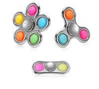 Confezione da 3 Fidget Spinner Pop, giocattoli di decompressione ideali for adulti, Fidget Spinner for il sollievo, regali di ritorno for feste di compleanno, premi in classe for bambini, ragazzi e ra