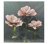 Confezione Da 3 Fiori Artificiali Giganti Realistici For Matrimoni, Eventi E Decorazioni For La Casa. Rose In Schiuma EVA Di Alta Qualità Con Steli Pieghevoli E Robusta Base In Legno.(Light pink)