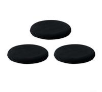 Confezione da 3 fodere elastiche rotonde per sgabelli, elastiche e multiuso, per bancone della cucina, sala da pranzo, saloni e ufficio, protezione in tessuto spandex (nero, rosso)