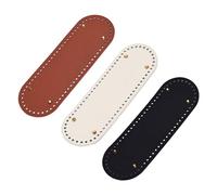 Confezione da 3 Fondi per Borse in Pelle con Bordi Pendenti, Accessori Perfetti per Borse per Fondi di Borse Fai-da-Te, basi per cestini in Pelle, Manici per Borse e uncinetti.(10 * 30 cm)