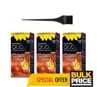 Confezione da 3 Garnier Olia 7.40 Intense Copper Salon Quality Hair Color Per...