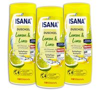 Confezione da 3 gel doccia ISANA Lemon & Lime, 3 x 300 ml