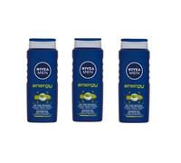 (CONFEZIONE DA 3) GEL DOCCIA NIVEA MEN ENERGY 3IN1 3X500ML VENDITORE UE